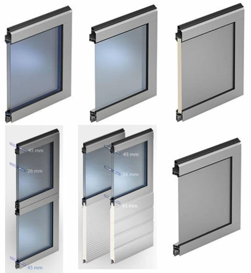 Vrste alu panorama segmenta garažnih vrata